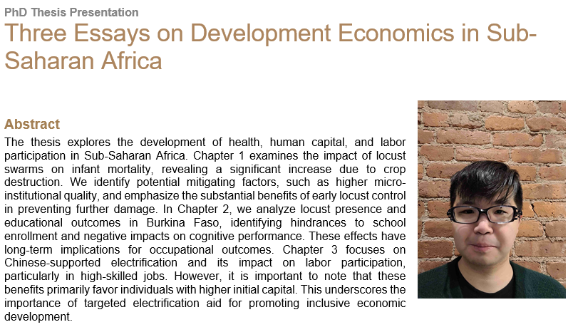Three Essays on Development Economics in Sub-Saharan Africa