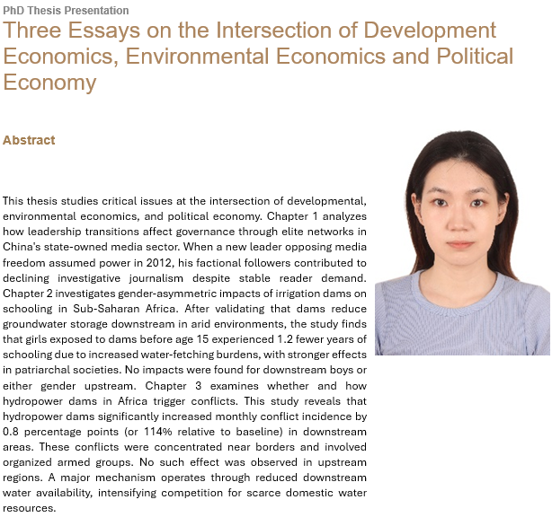 Three Essays on the Intersection of Development Economics, Environmental Economics and Political Economy