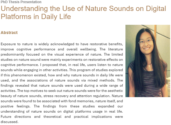 Understanding the Use of Nature Sounds on Digital Platforms in Daily Life