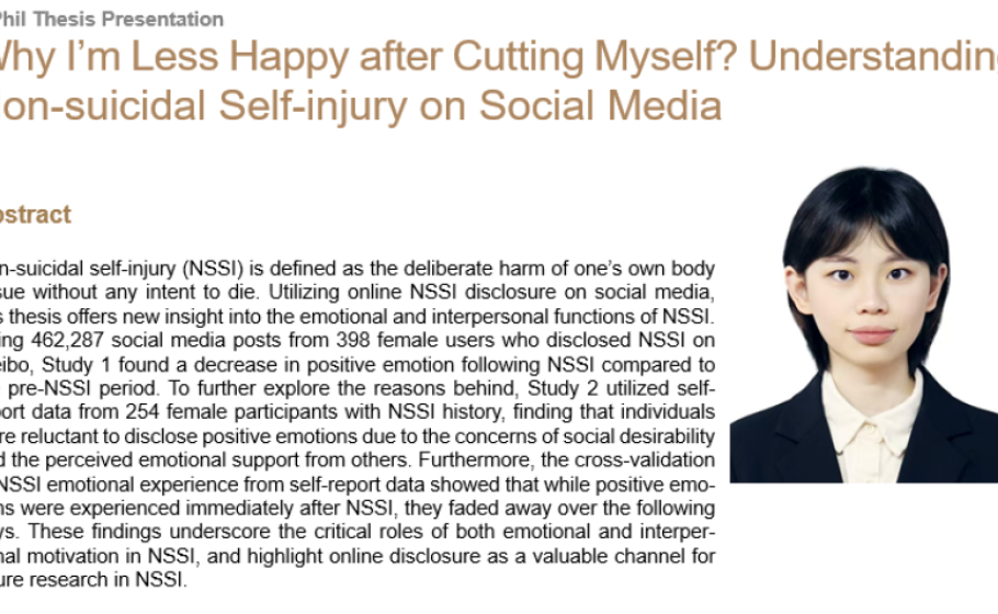 Why I’m Less Happy after Cutting Myself? Understanding Non-suicidal Self-injury on Social Media