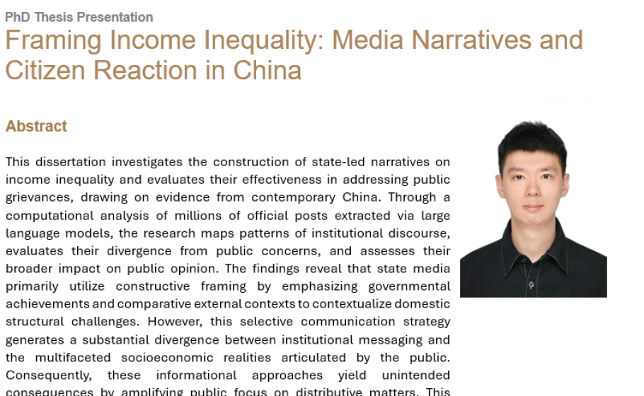 Framing Income Inequality: Media Narratives and Citizen Reaction in China
