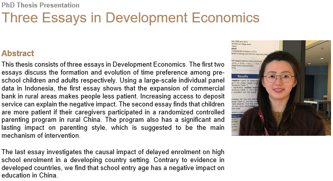 Three Essays in Development Economics