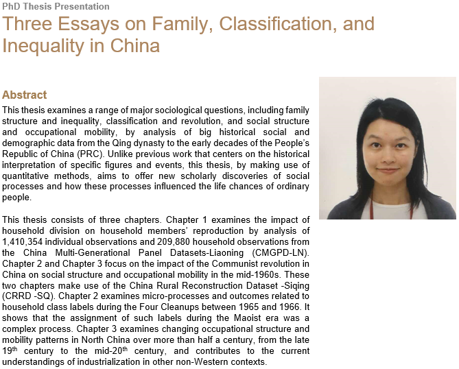 Three Essays on Family, Classification, and Inequality in China
