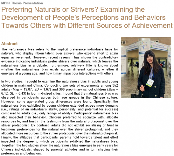 Preferring Naturals or Strivers? Examining the Development of People’s Perceptions and Behaviors Towards Others with Different Sources of Achievement