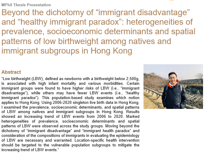 Beyond the dichotomy of “immigrant disadvantage” and “healthy immigrant paradox”:  heterogeneities of prevalence, socioeconomic determinants and spatial patterns of low  birthweight among natives and immigrant subgroups in Hong Kong