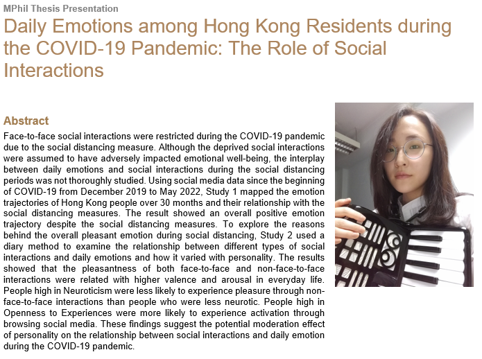 Daily Emotions among Hong Kong Residents during the COVID-19 Pandemic: The Role of Social Interactions