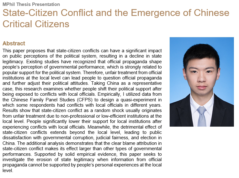 State-Citizen Conflict and the Emergence of Chinese Critical Citizens